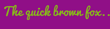 Image with Font Color 87BB18 and Background Color 900F87